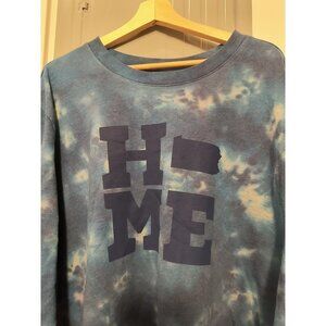 Pennsylvania Men's 2XL  Gray Blue Tie Dye Long Sleeve‎ Pullover Sweatshirt NWT